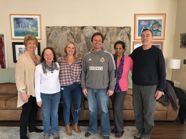 Inner Sanctuary Training 2/9-11/23 L to R: Janice Hayes, Jane Nowak, Jeannie Urbani, Hugh Fannin, Meera Maharaj, Rob Anda