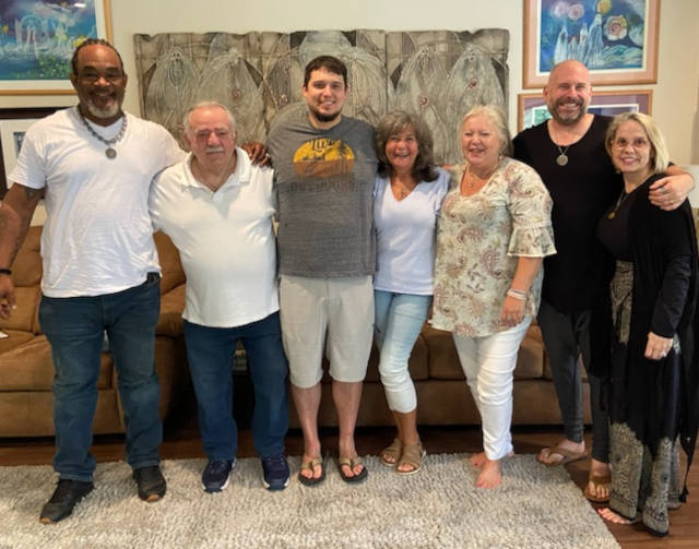 June 24-27, 2024 Crystal Healing II L-R Eric McBryde, Charles Curcio, Robert Voth, Judi Weaver, Diane Rivera, Eric Hulstedt, Stacie Sholer