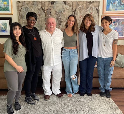 October 9-13, 2024 Color & Sound Healing L-R: Ayana Shui, Irene Bonner, Charles Curcio, Shannon Sarno, Lynn Stine, Adrienne Nice