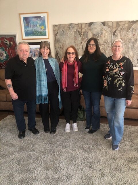 Energy Healer Training, Feb 22-28, 2026 L to R: Charles Curio, Ivy Galliano, Jane Nowak, Cath Fraise, Mary Hester