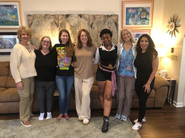 Students and instructors gathered during a spiritual studies training program.