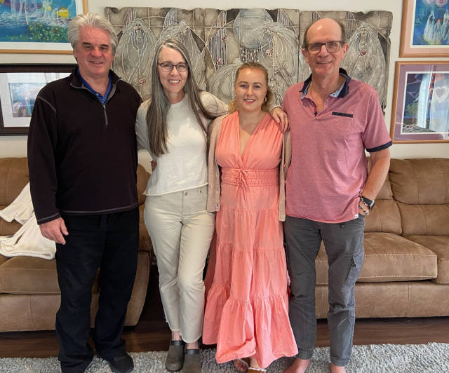 April 6-8, 2024 Inner Sanctuary Training L-R Steve Smith, Colleen Barker, Cecilie Eriksen, Stefan Muller