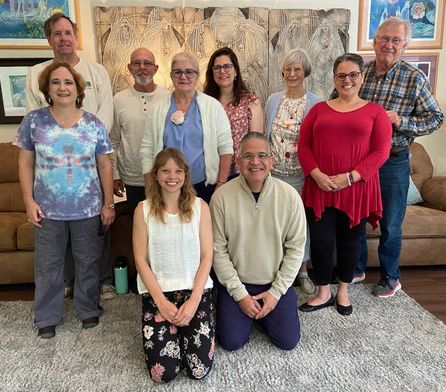 May 30 - June 1, 2024 Inner Sanctuary Training Back - Hill Goodman, Harvey Weaver, Jennie Angell, Beckie Jones, Ellen Rogers, Stephen Waechter Front - Jennifer Baldwin, Charee Shubert, Gerald Kock, Helena Falcon